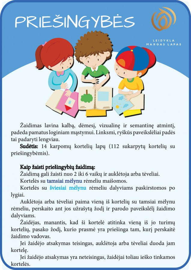 Mokomoji priemonė „PRIEŠINGYBĖS“