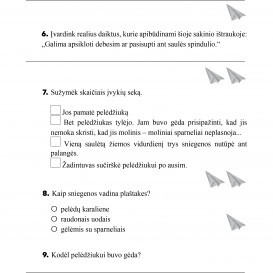TEKSTO SUVOKIMO  TESTAI 3 klasė. V. Šalavėjus, O. Vasiliauskienė