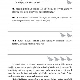 TEKSTO SUVOKIMO  TESTAI 3 klasė. V. Šalavėjus, O. Vasiliauskienė
