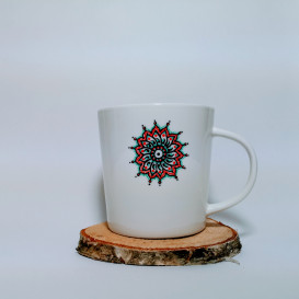 Puodelis „Koralinė mandala“