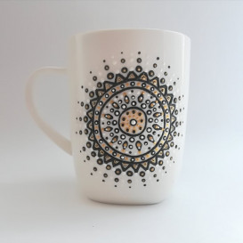 Puodelis "Saulės mandala"