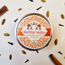 Tonizuojanti arbata "Karštoji Indija" su šafranu