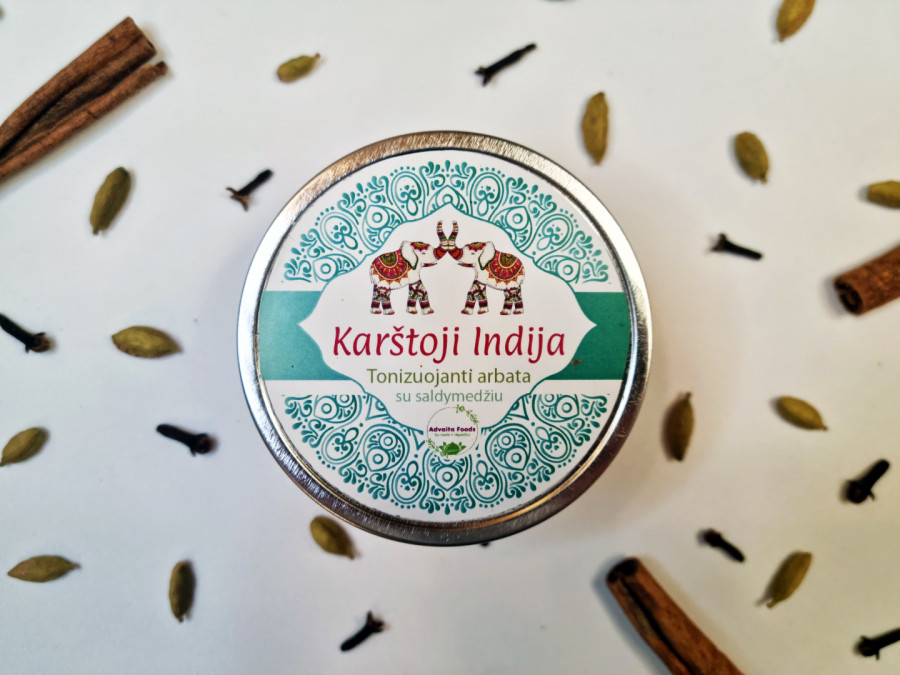 Tonizuojanti arbata "Karštoji Indija" su saldymedžiu