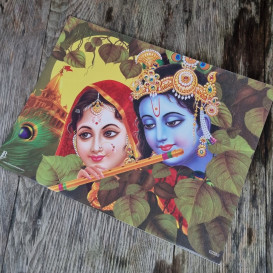 Aukštos kokybės paveiklas "Radha Krišna su fleita"