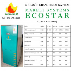 5 kl. granulinis katilas Mareli SBN (Ecostar)12 kW