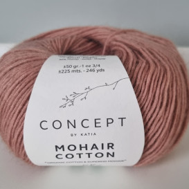 MOHAIR COTTON Beige red (Nr. 74)