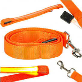 Led pavadėlis 1,2m. Oranžinis