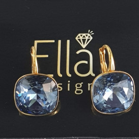 Auskarai "Kavadratukai" su swarovski