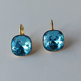 Auskarai "Kavadratukai" su swarovski