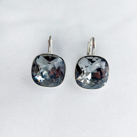 Auskarai "Kavadratukai" su swarovski