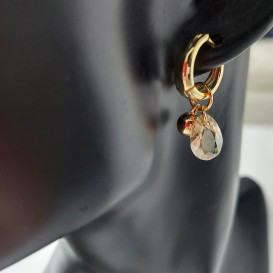 Auskarai rinkės su swarovski ir hematitu