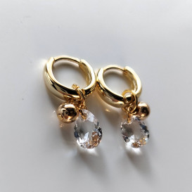 Auskarai rinkės su swarovski ir hematitu