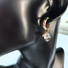 Auskarai rinkės su swarovski ir hematitu