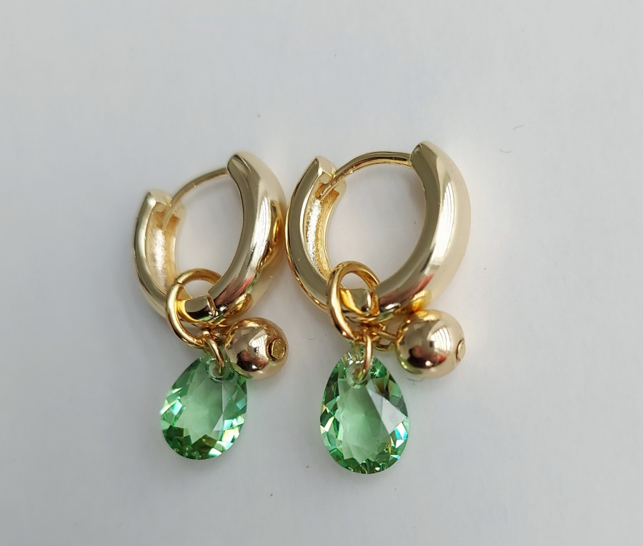 Auskarai rinkės su swarovski ir hematitu
