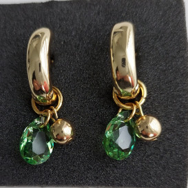 Auskarai rinkės su swarovski ir hematitu