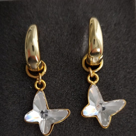Rinkės su drugeliais swarovski 925