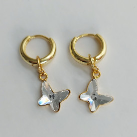 Rinkės su drugeliais swarovski 925