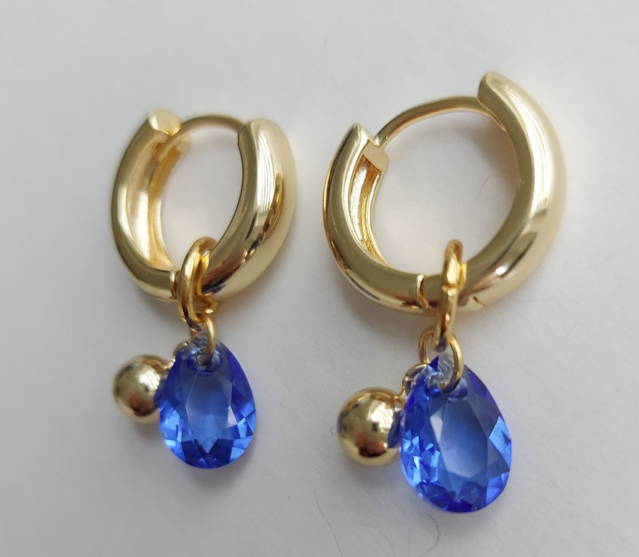 Auskarai rinkės su swarovski ir hematitu