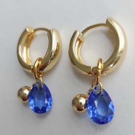 Auskarai rinkės su swarovski ir hematitu