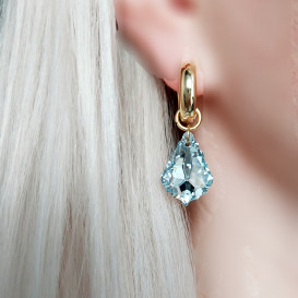 Auskarai rinkės su swarovski pakabukais