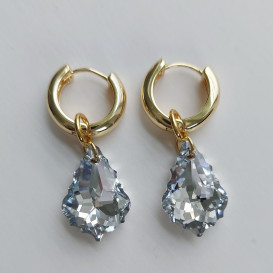Auskarai rinkės su swarovski pakabukais