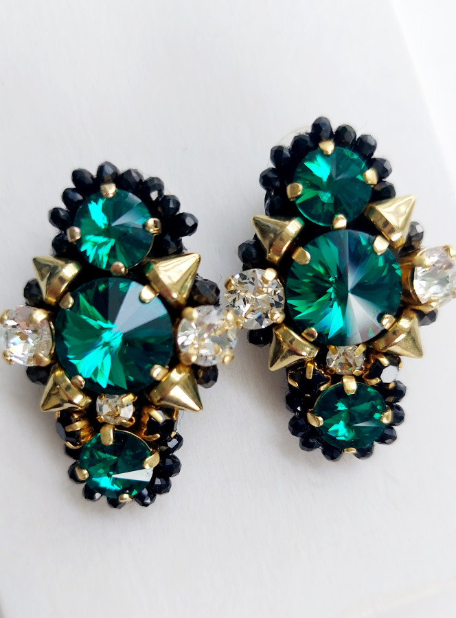 Puošnūs auskarai su swarovski