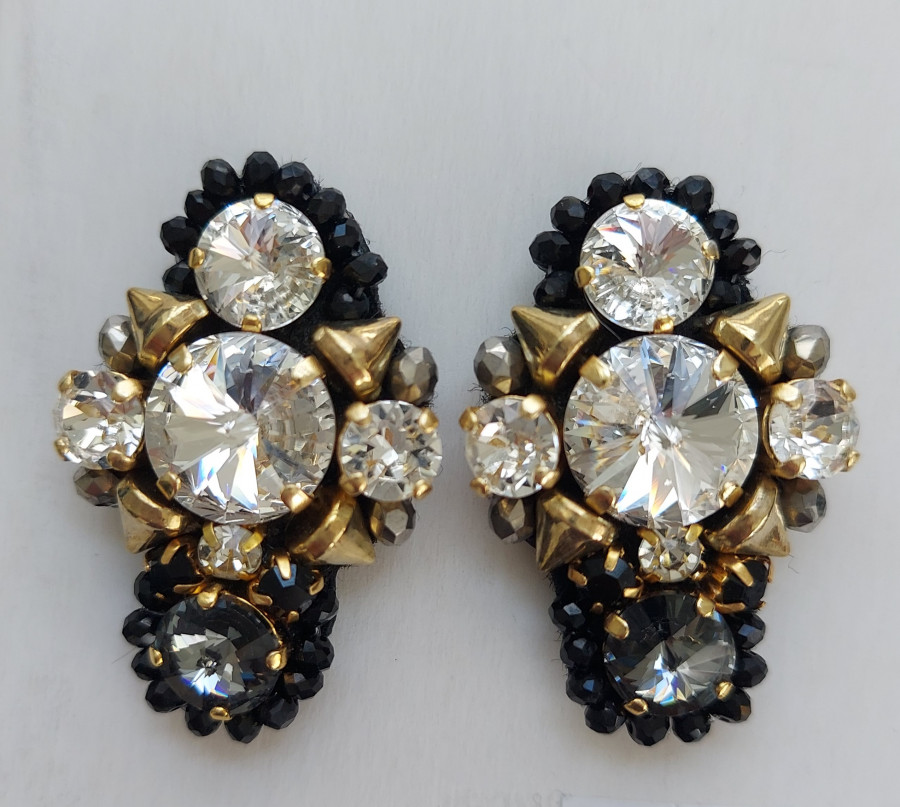 Puošnūs auskarai su swarovski