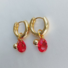 Auskarai rinkės su swarovski ir hematitu