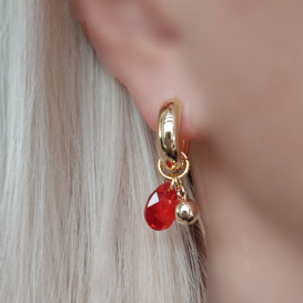 Auskarai rinkės su swarovski ir hematitu