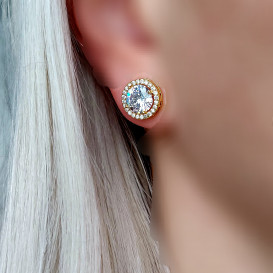 Auskarai akutės prie ausies 12mm