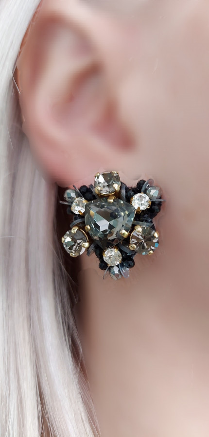 Puošnūs auskarai su swarovski