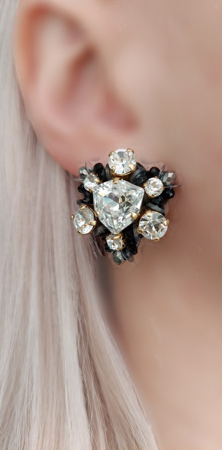 Puošnūs auskarai su swarovski