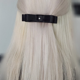 Plaukų segtukas- kaspinukas Black su swarovski akute