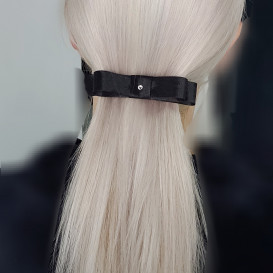 Plaukų segtukas- kaspinukas Black su swarovski akute