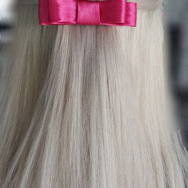 Plaukų segtukas- kaspinukas Neon Roze