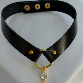 Odinis kaklo papuošalas su swarovski akute