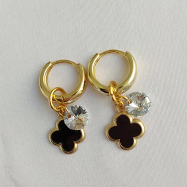 Auskarai rinkes su pakabuku ir swarovski