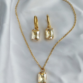 Grandinėlė su swarovski pakabuku+auskarai