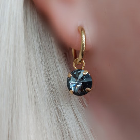 Grandinėlė su swarovski pakabuku+auskarai Grey