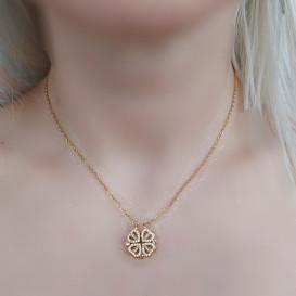 Plona grandinėlė su pakabuku dobiliuku