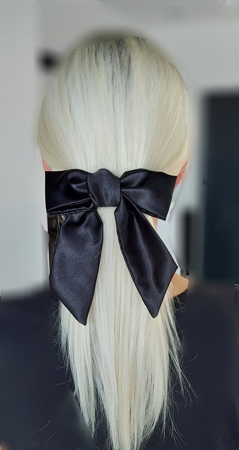 Sagė-kaspinas plaukams black
