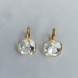 Auskarai "Kavadratukai" su swarovski Crystal