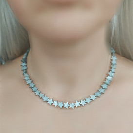 Natūralių kriauklių žvaigždžių vėrinys Grey