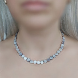 Natūralių kriauklių vėrinys classic Grey S