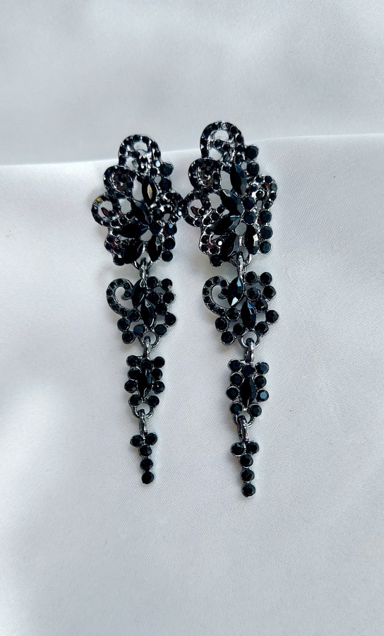 Auskarai kabantys Vynuogė Black