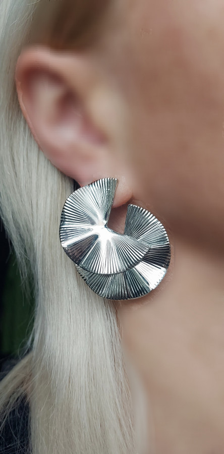 Auskarai vėduoklė silver