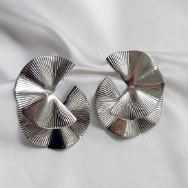 Auskarai vėduoklė silver