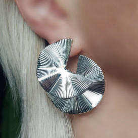 Auskarai vėduoklė silver