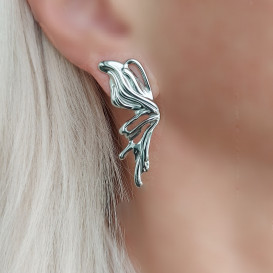 Auskarai Drugelis silver
