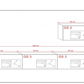 SEKCIJA/TV STALIUKAS FC38S 250CM